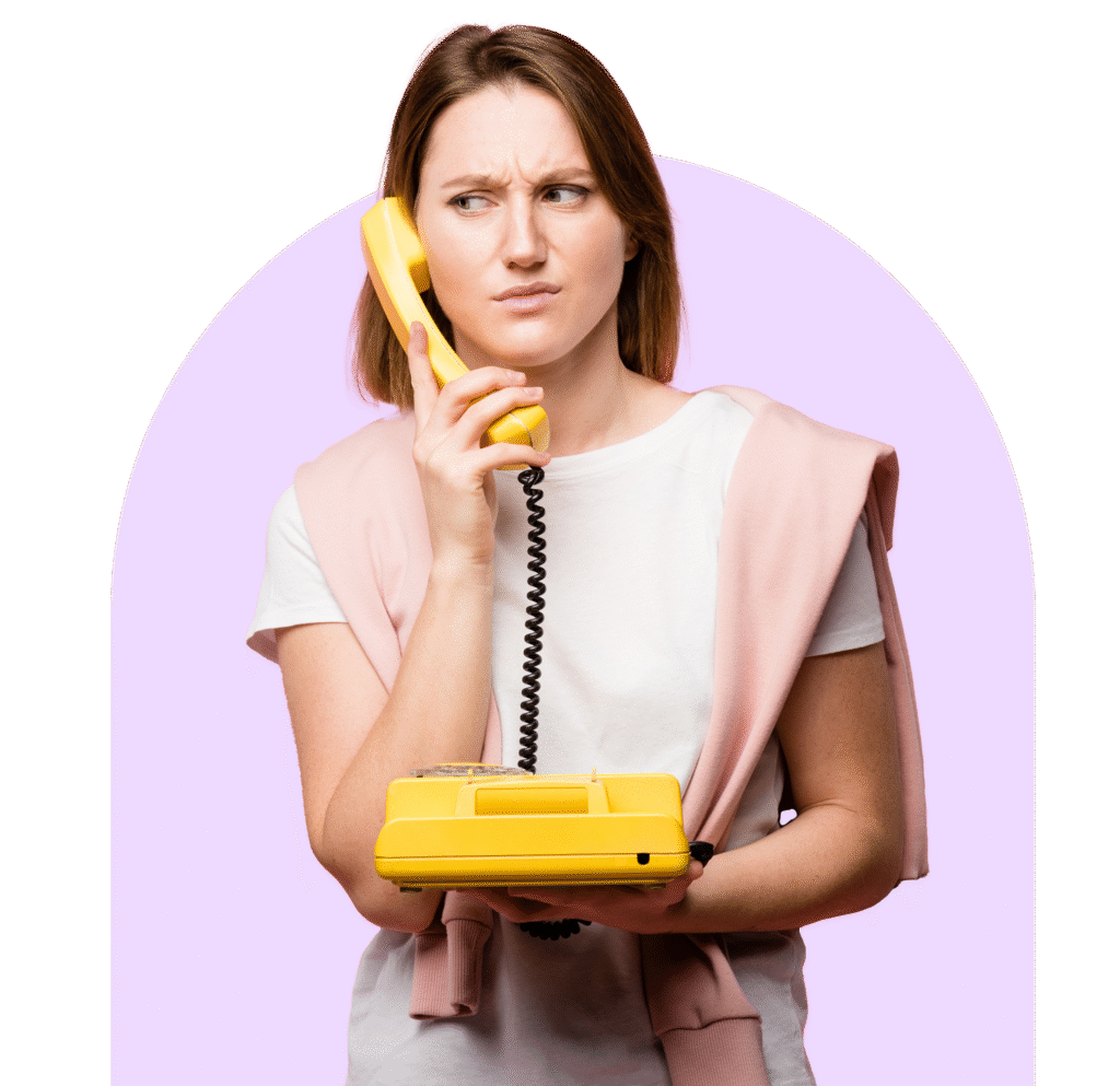 girl using telephone image