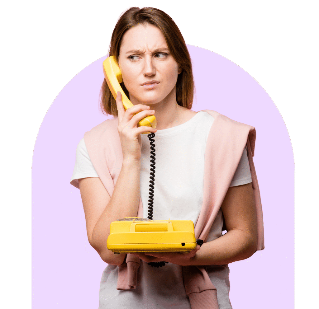girl using telephone image