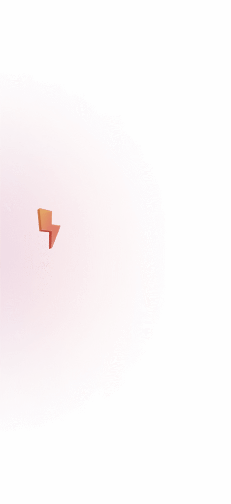 left shape with icon and gradient