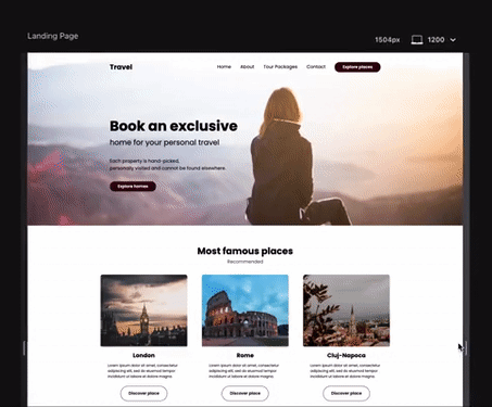 Website going through different breakpoints